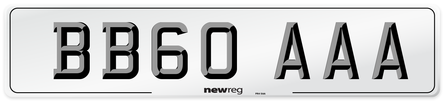 BB60 AAA Number Plate from New Reg